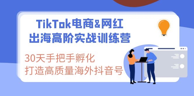 （1116期）TikTok电商&网红出海高阶实战训练营：30天手把手孵化 高质量海外抖音号