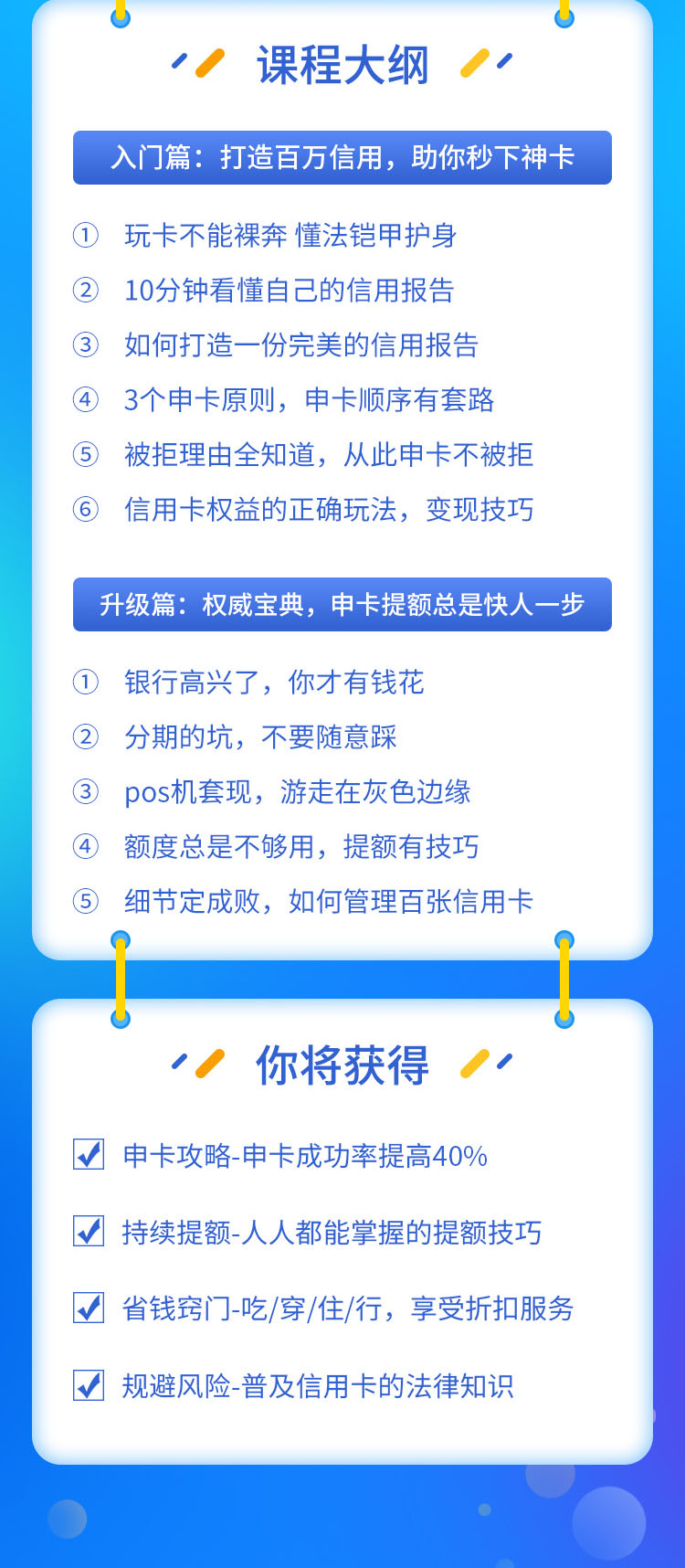 （1523期）百万额度信用卡的全玩法，6年信用卡实战专家，手把手教你玩转信用卡（12节)