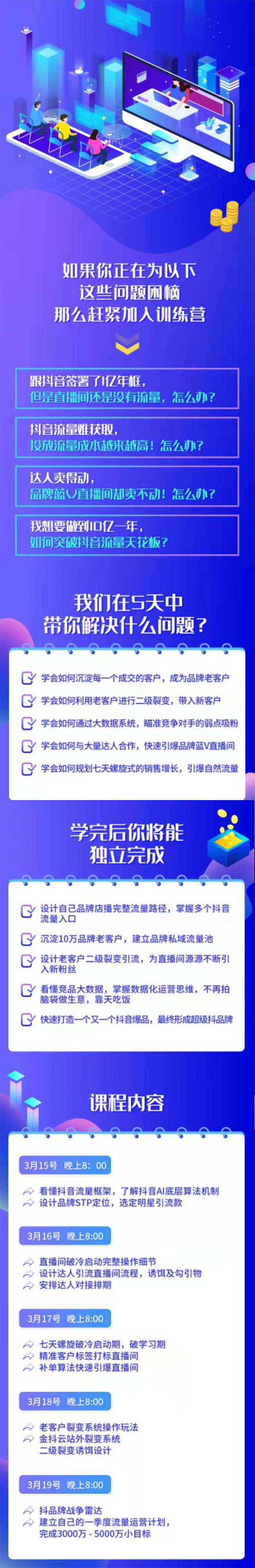 （1699期）抖品牌店播5天流量训练营：28天从0做到1650万抖音品牌店播玩法揭秘