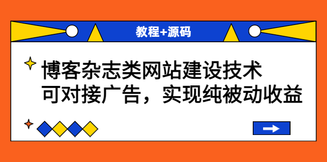 （3531期）博客杂志类网站建设技术，可对接广告，实现纯被动收益（教程+源码）